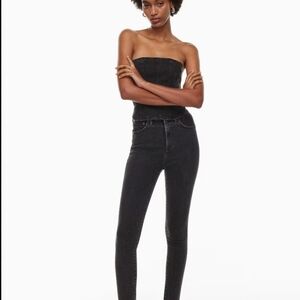 Denim Forum THE LOLA High-rise Skinny Crop Jeans